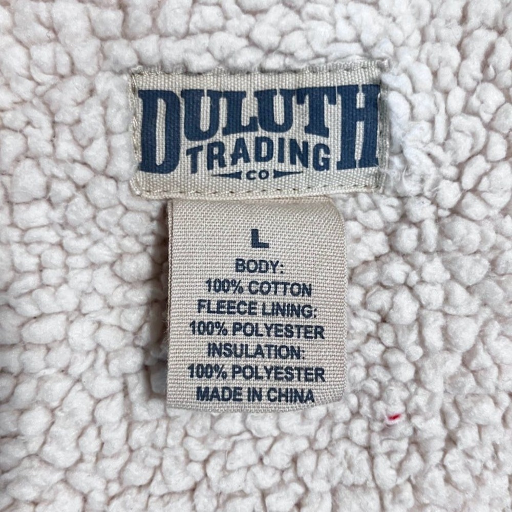 Duluth Trading Co Womens L Plaid Sherpa Lined Quilted‎ Vest Navy Red White Zip - Picture 2 of 8